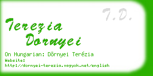 terezia dornyei business card