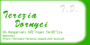 terezia dornyei business card